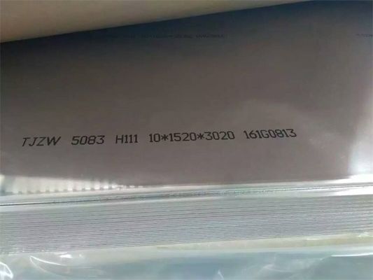 5083 Aluminum Plate Anti Corrosion Marine Grade 110Mpa Yield Strength
